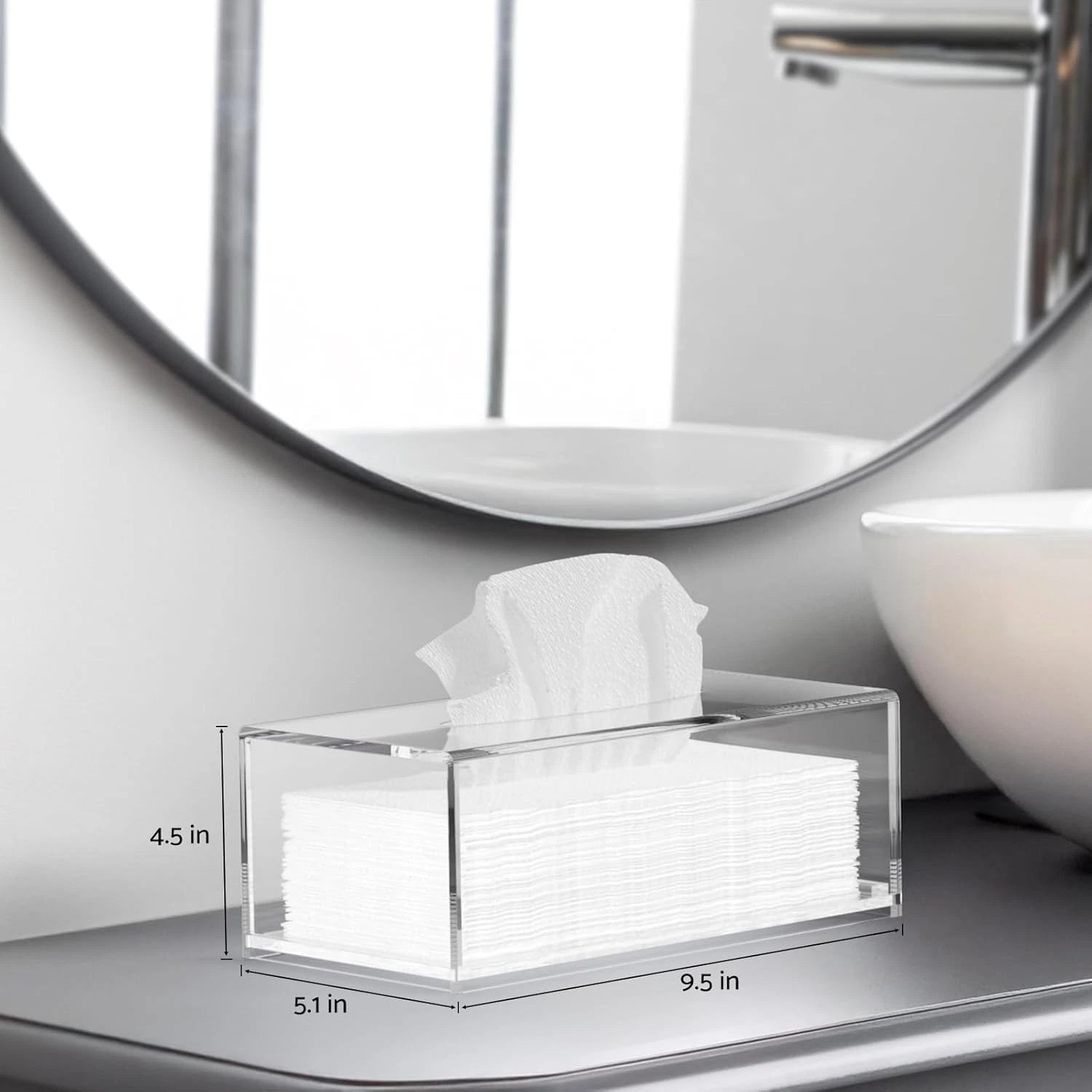Clear Acrylic Tissue Box Cover - Modern, Elegant Napkin Dispenser for Any Space | eBay