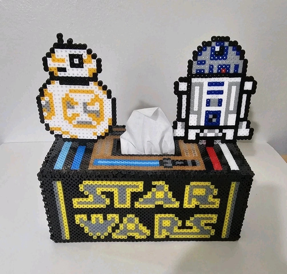 STAR WARS Tissue Box Cover - Perler Bead - RARE - R2D2, DARTH VADER, BB8, ETC | eBay