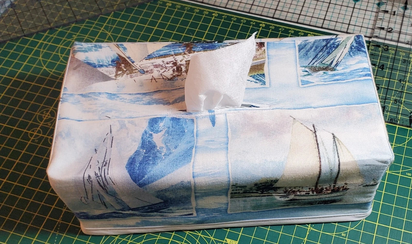 Lighthouse and Sailboat Tissue Box Cover Handmade | eBay