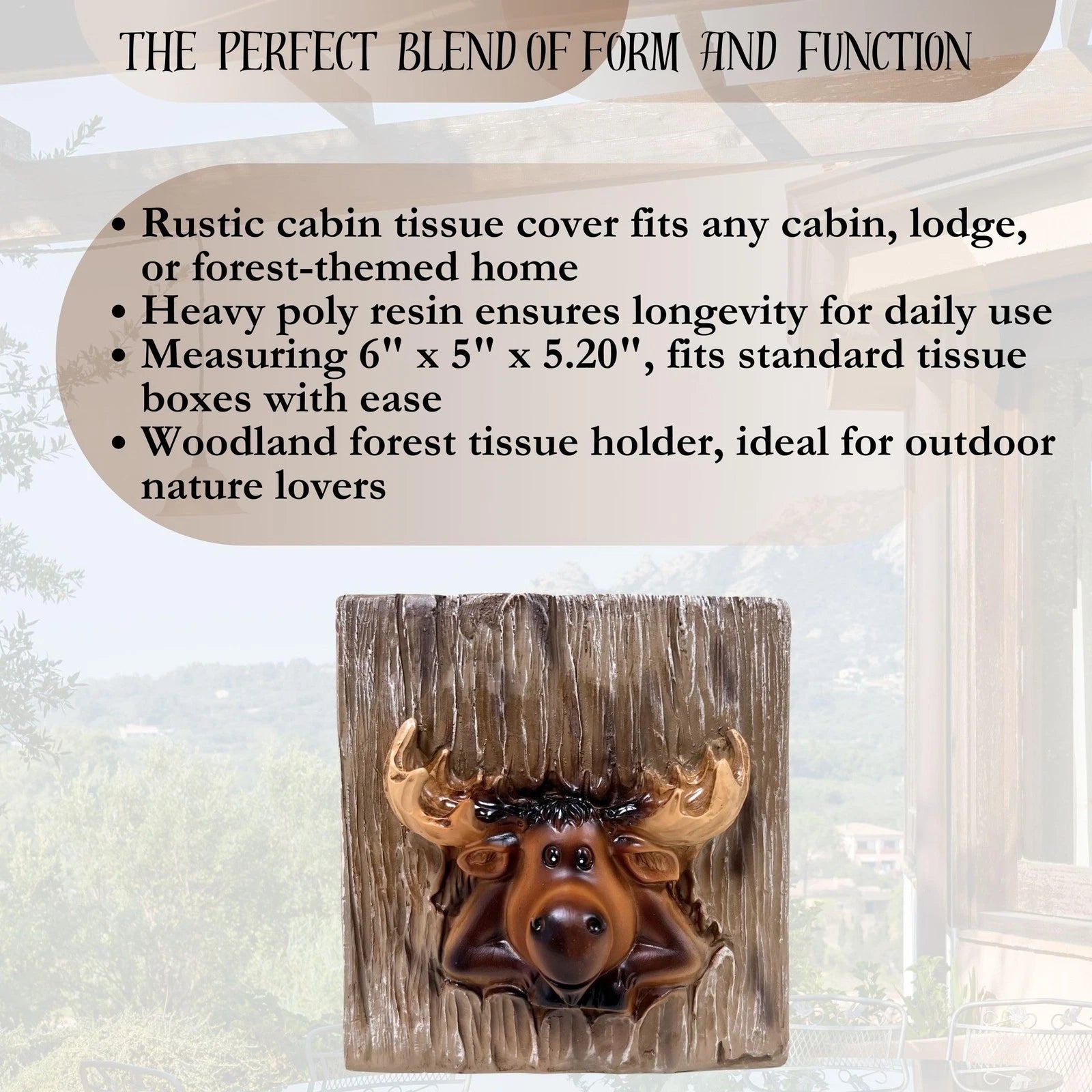 Rustic Moose Tissue Box Cover – Nature-Inspired Cabin & Wildlife Décor | eBay
