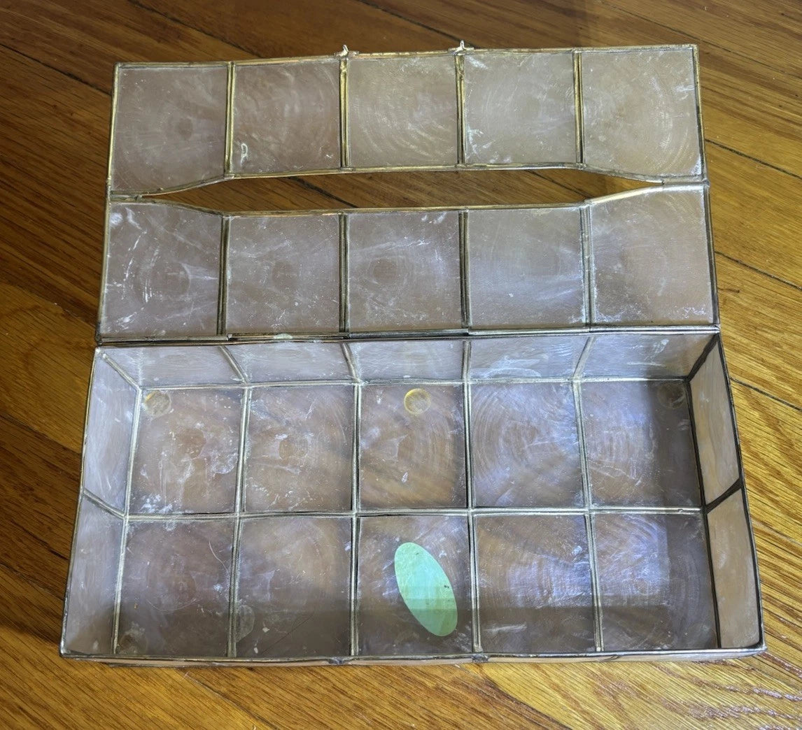Vintage Capiz Shell Rectangular Tissue Kleenex Holder Gump's Made in Philippines | eBay