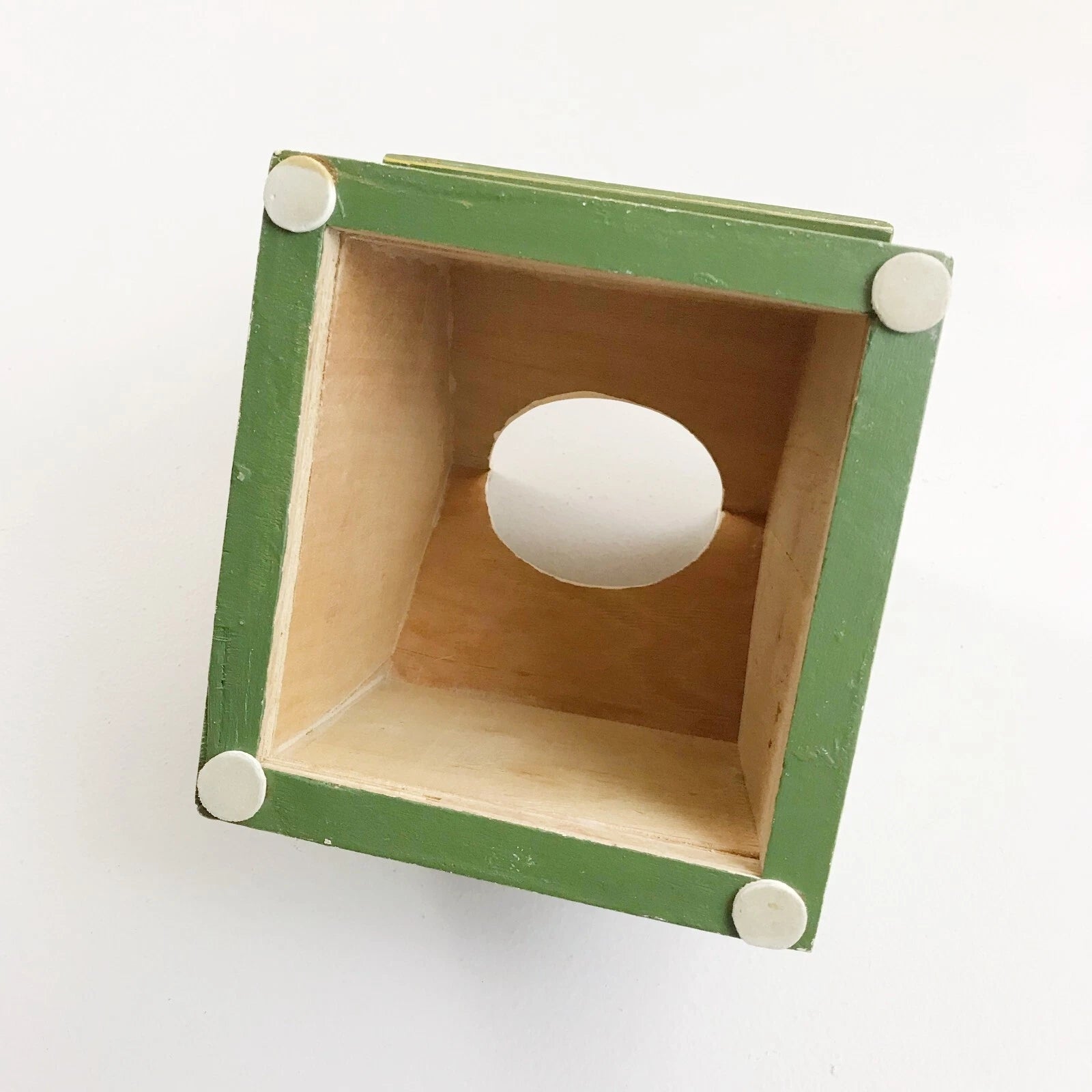 VINTAGE Cozy Cottagecore Tissue Box Hand Painted Orchard Path Field Of Flowers | eBay