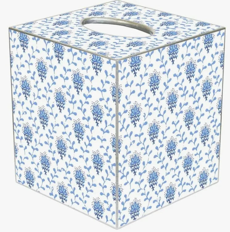MARYE-KELLEY, "BUNNY ON BLUE" FRENCH AVIGNON CUBED TISSUE BOX COVER, NEW | eBay