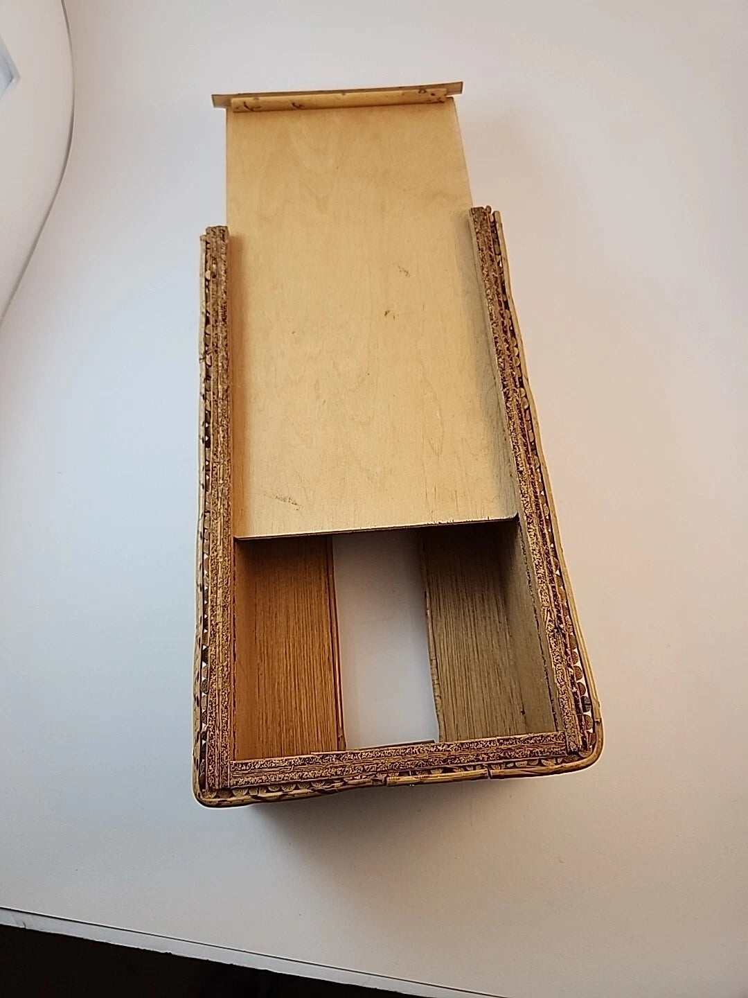 Boho Burnt Bamboo Rectangle Tissue Box Cover With Slid Out Bottom Tiki Bar | eBay