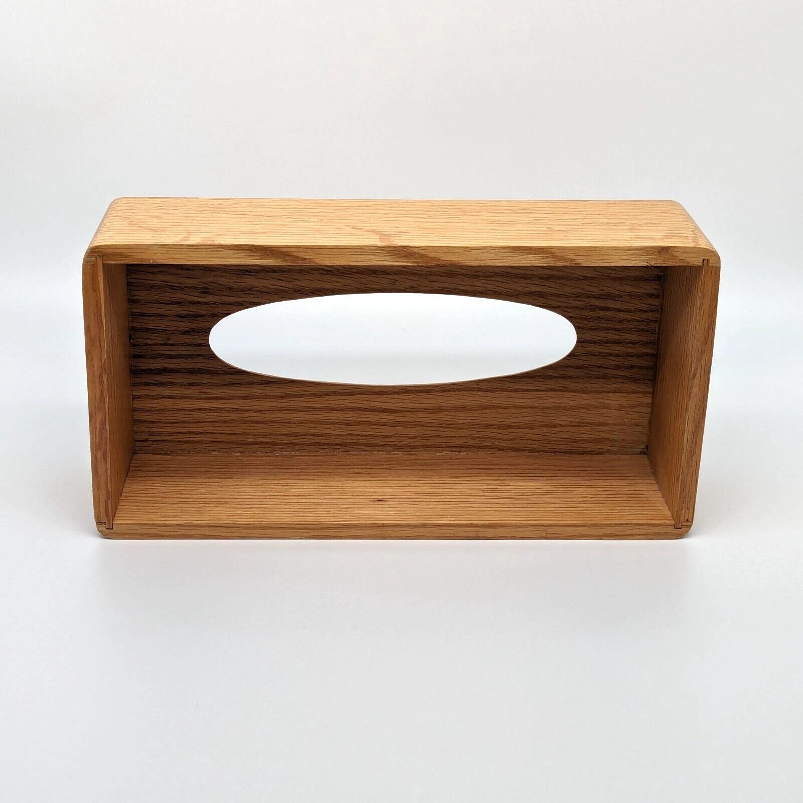 Vintage Oak Tissue Box Cover Dispenser Solid Wood Rectangle Rustic Traditional | eBay
