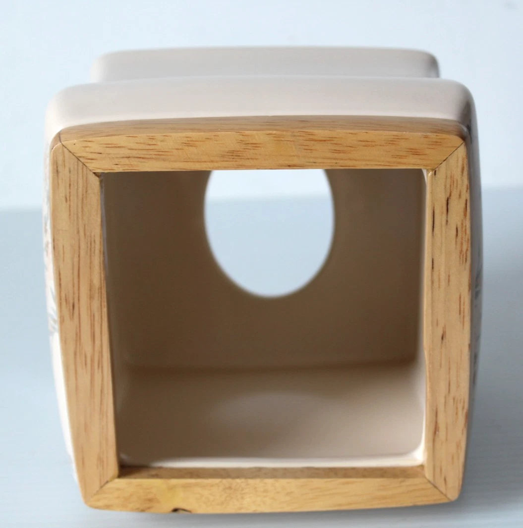 Joseph Abboud Nepal Bamboo Tissue Box Cover Asian Beige Ceramic Holder NBM58NAT | eBay