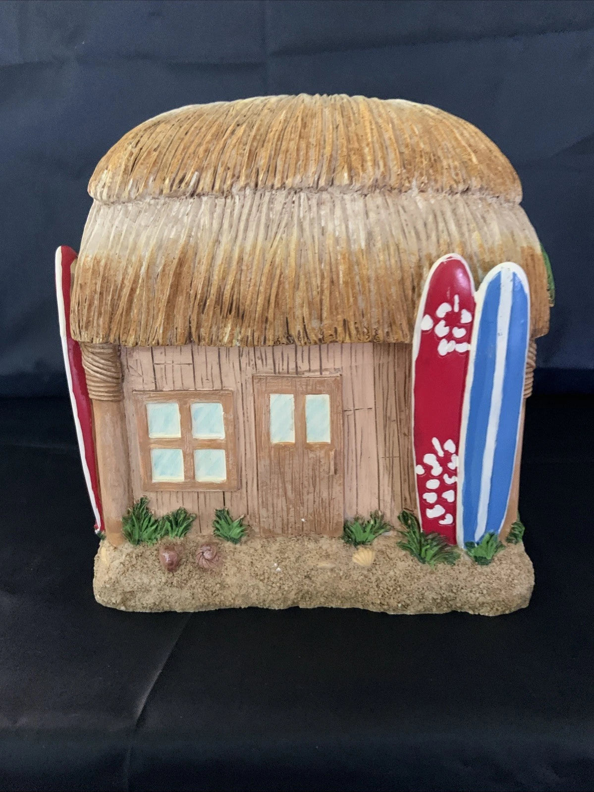 Tissue Box Cover Holder Tiki Hut Surf Board Tropical Beach House Hawaiian Heavy | eBay