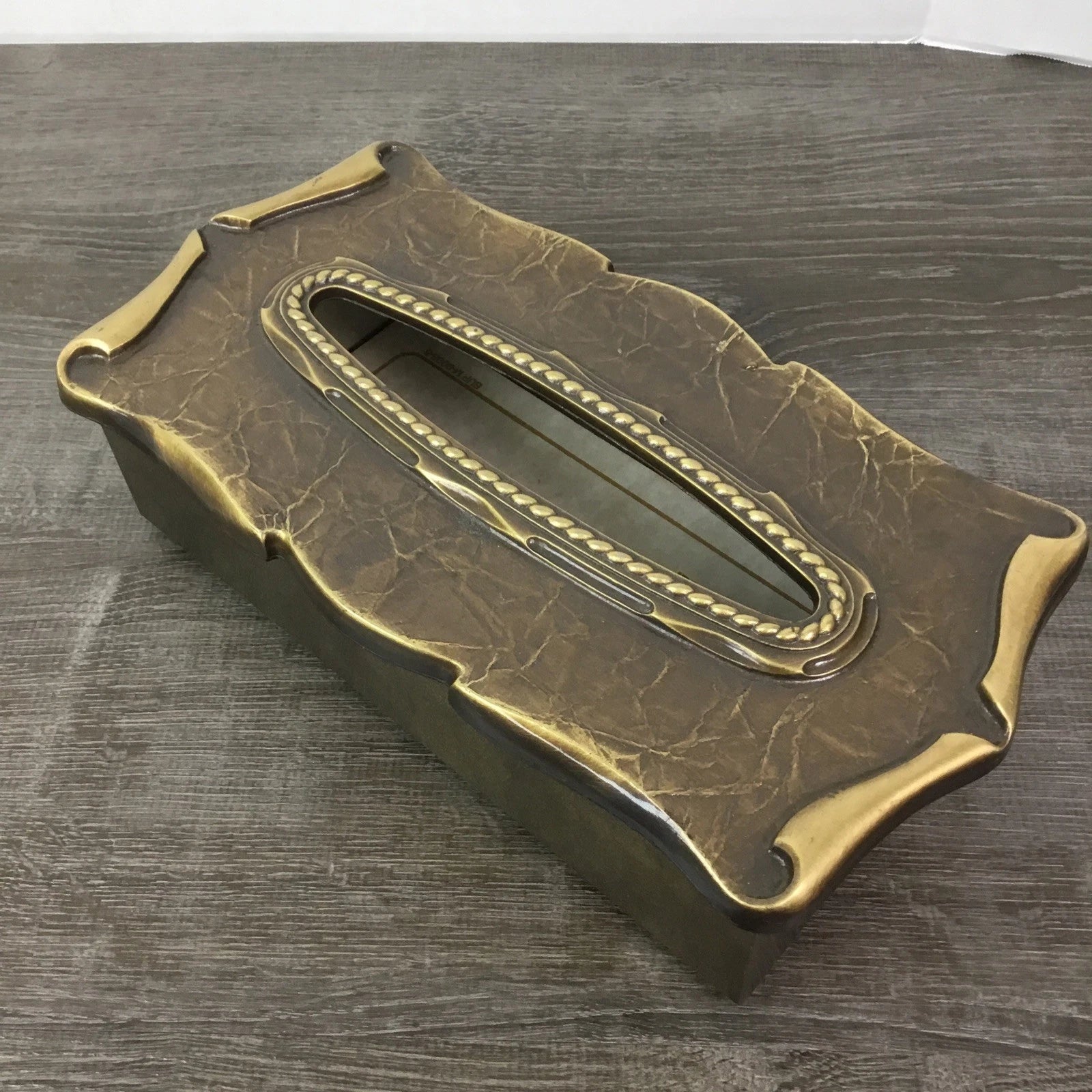 Vtg 1970's Brass Amerock Carriage House Tissue Box Dispenser Cover Complete | eBay