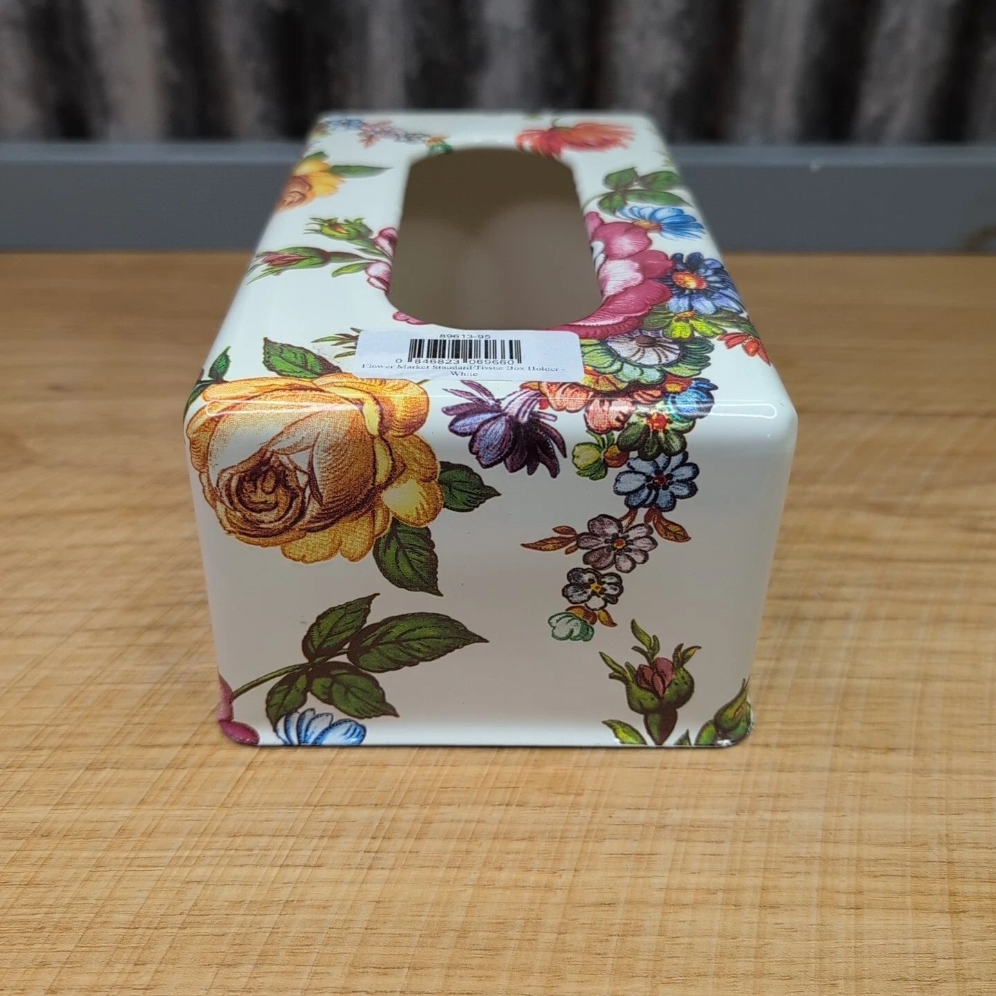 MacKenzie Childs Flower Market White Enamel Standard Tissue Box Holder Cover NWT | eBay