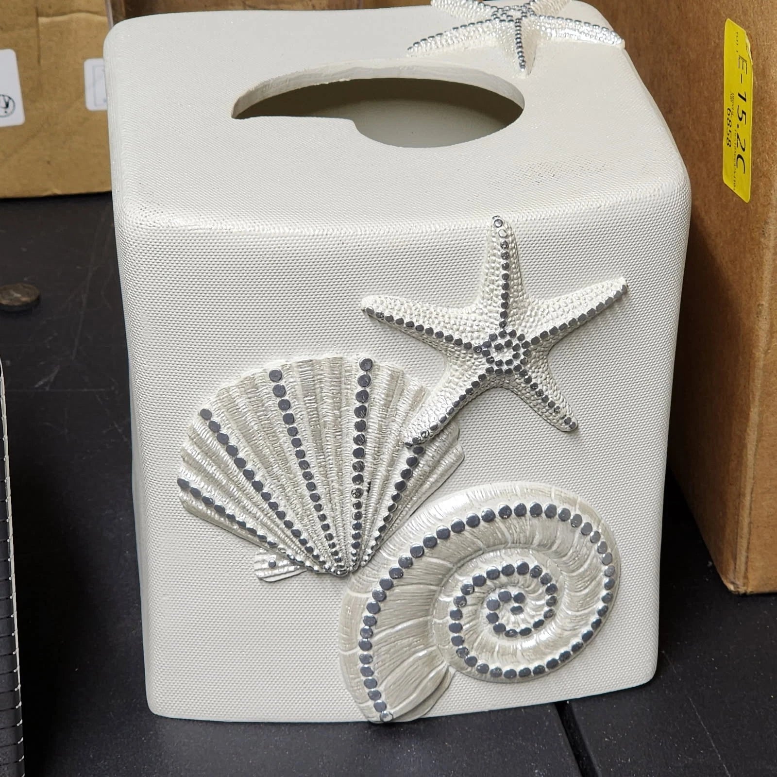 Tissue Box Cover Cream Square Bathroom Kleenex Accessories Facial Tissue Holder | eBay