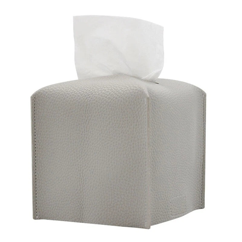 Tissue Holder Tissue Case Paper Box Paper Holder Leather Tissue Box Home Square | eBay
