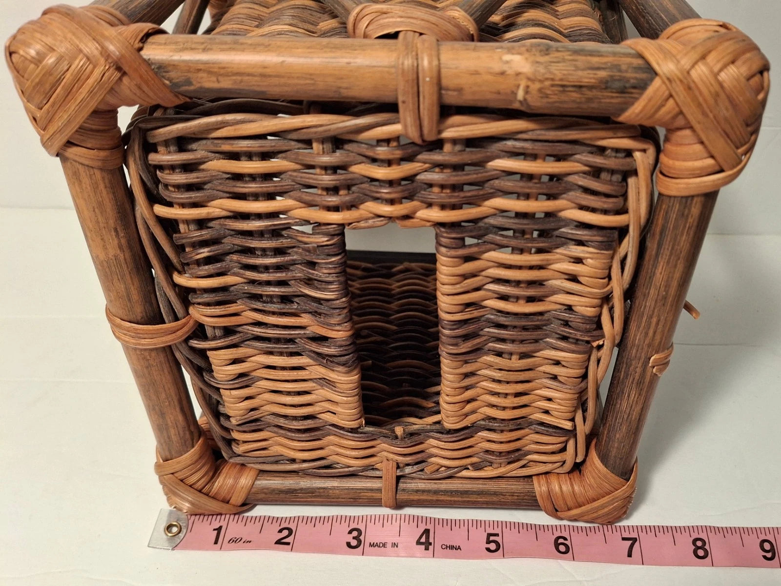 Rattan Wicker Square Tissue Box Cover Decorative Woven 6x7" Facial New | eBay