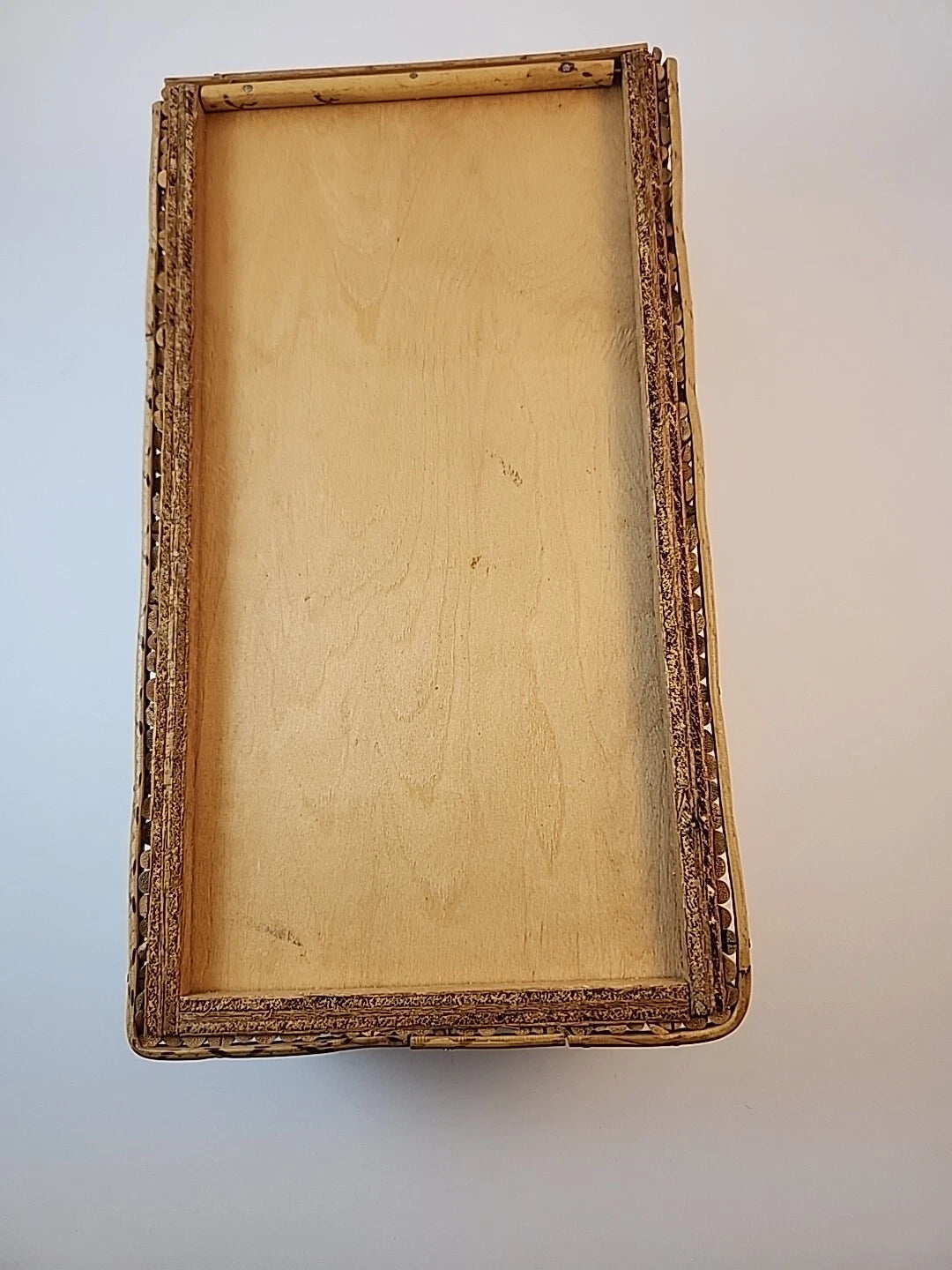 Boho Burnt Bamboo Rectangle Tissue Box Cover With Slid Out Bottom Tiki Bar | eBay