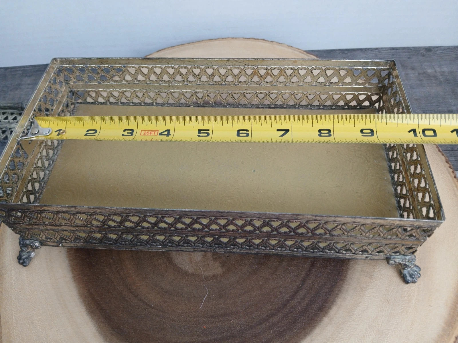 Vintage Gold Tone Tissue Box w/Claw Feet (2 pc.) "READ" | eBay