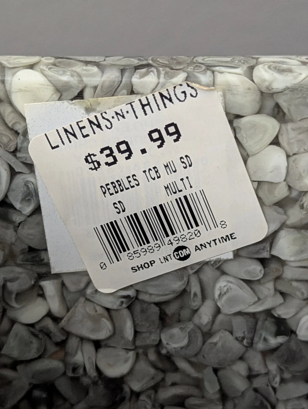 Gray Pebbles W/ Blue Accents, Acrylic Square Tissue Holder | eBay