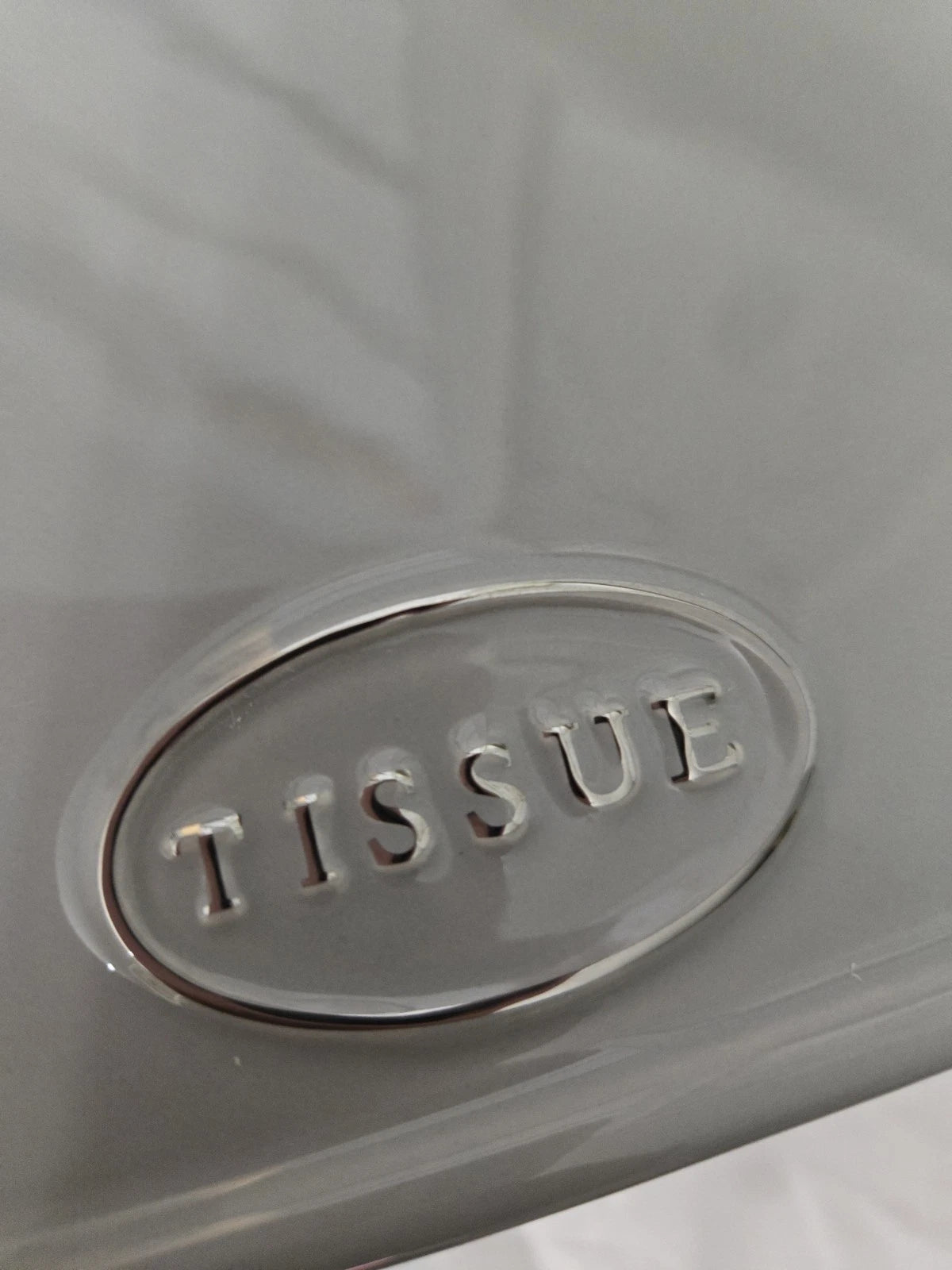 Porcelain Gray And Silver Tissue Holder | eBay