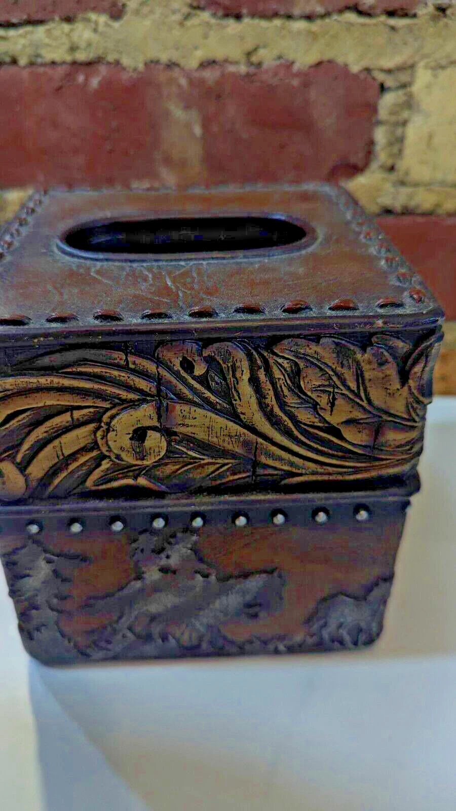 Rustic Western Wild Horses W/Gold Patterns Tissue Cover & Western Themed Frame | eBay