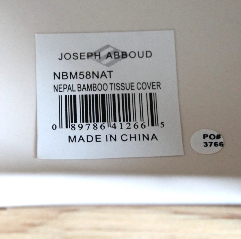 Joseph Abboud Nepal Bamboo Tissue Box Cover Asian Beige Ceramic Holder NBM58NAT | eBay