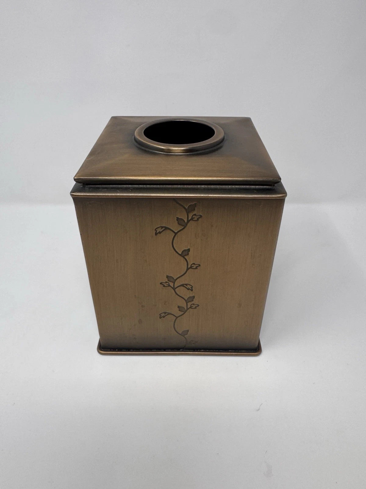 Thomas O’Brien Bronze Finish Tissue Box Cover Vintage Modern Embossed Vine | eBay