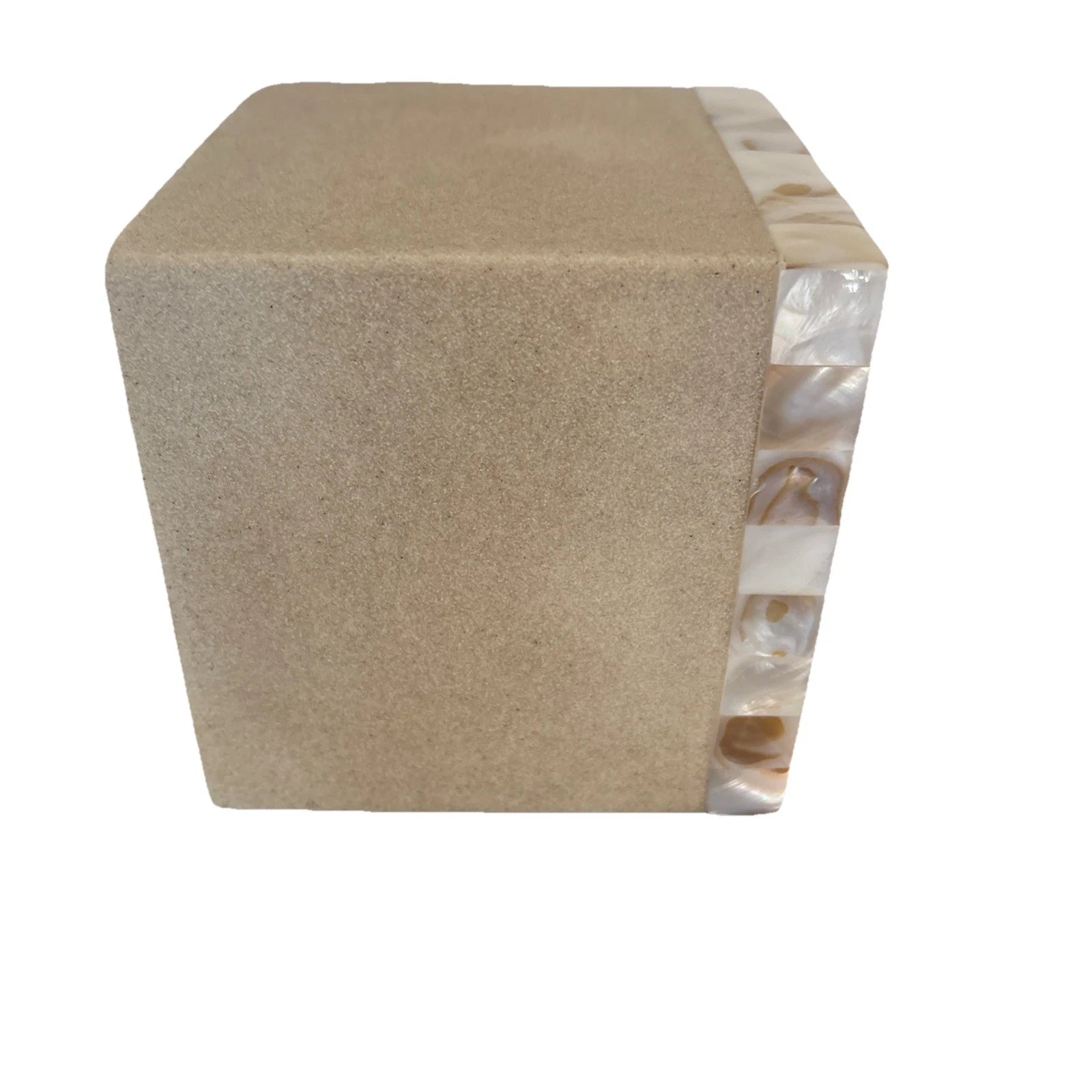 Tissue Box Cover Porcelain Mother Of Pearl Edging Light Brown/tan | eBay