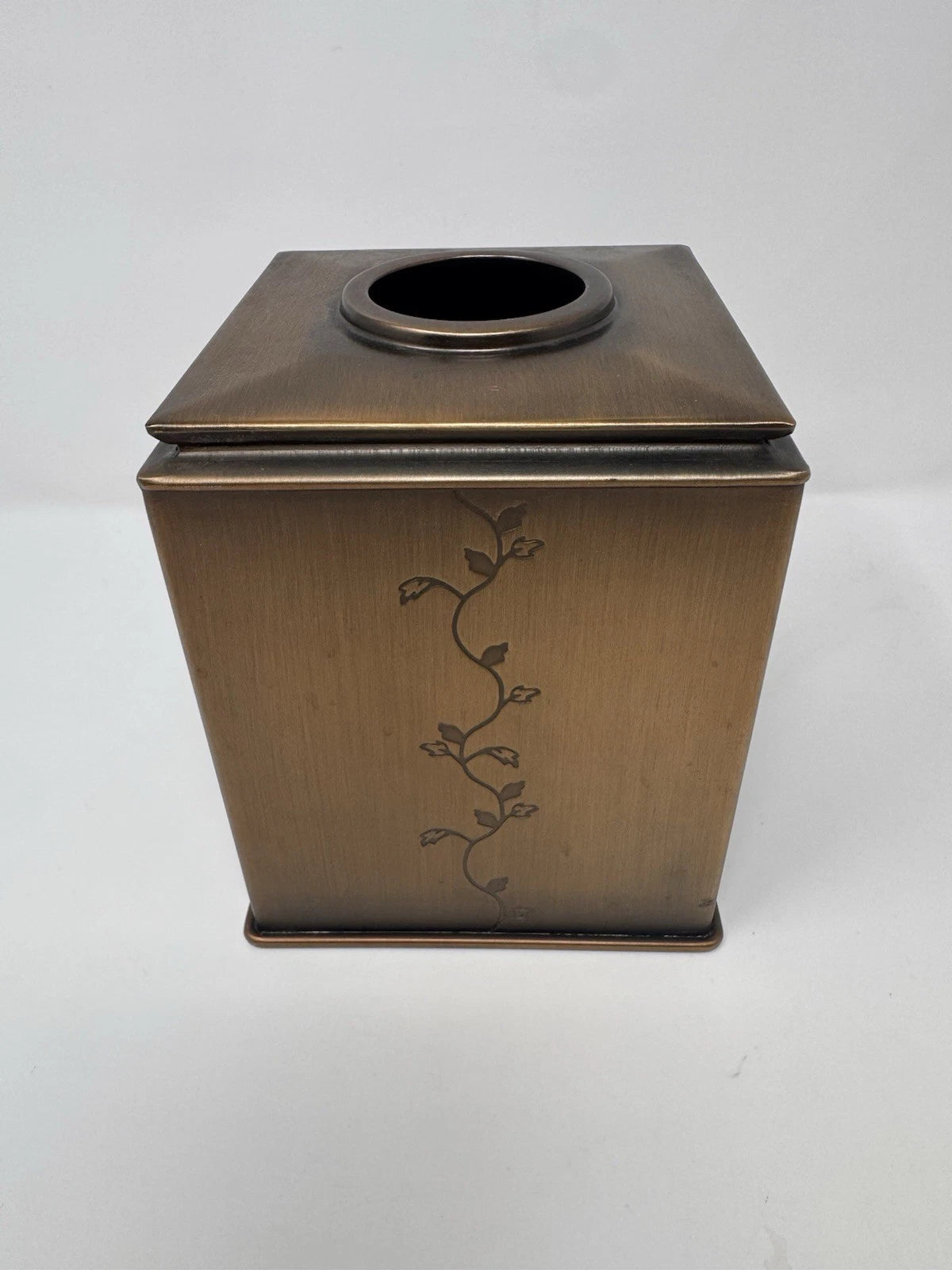 Thomas O’Brien Bronze Finish Tissue Box Cover Vintage Modern Embossed Vine | eBay