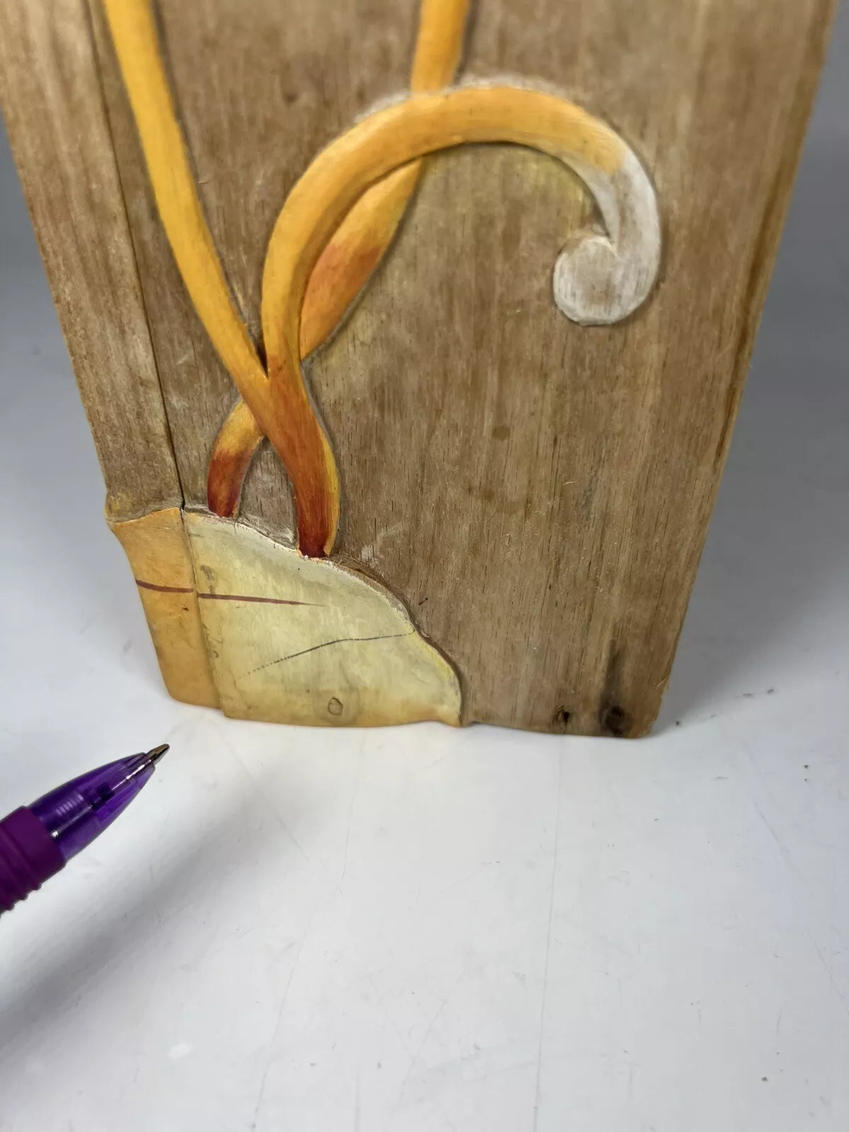 Tissue Box Hand Made Wood Carved Painted Flamingo vintage Floral Bird Tissue | eBay