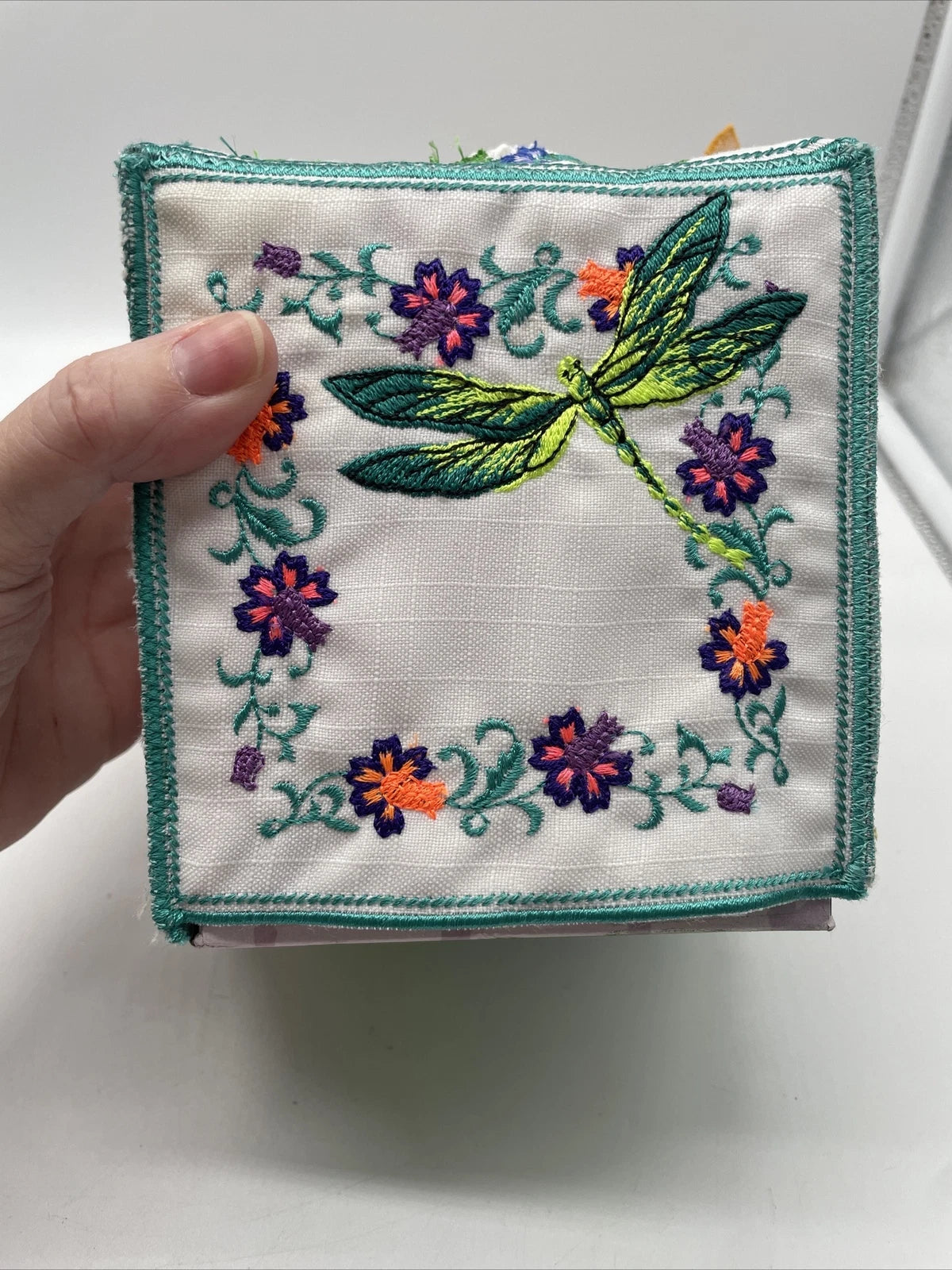 Cube Tissue Box Cover Hummingbird Butterfly Floral Flowers | eBay