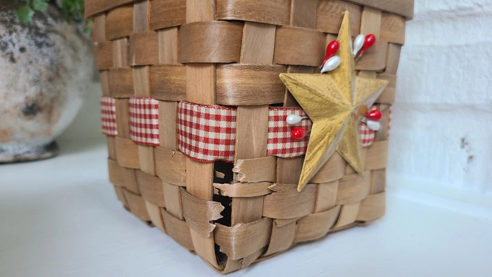 Set Of 2 Red White Star Tissue Box Rectangular & Square Hinged Tissue Box Holder | eBay