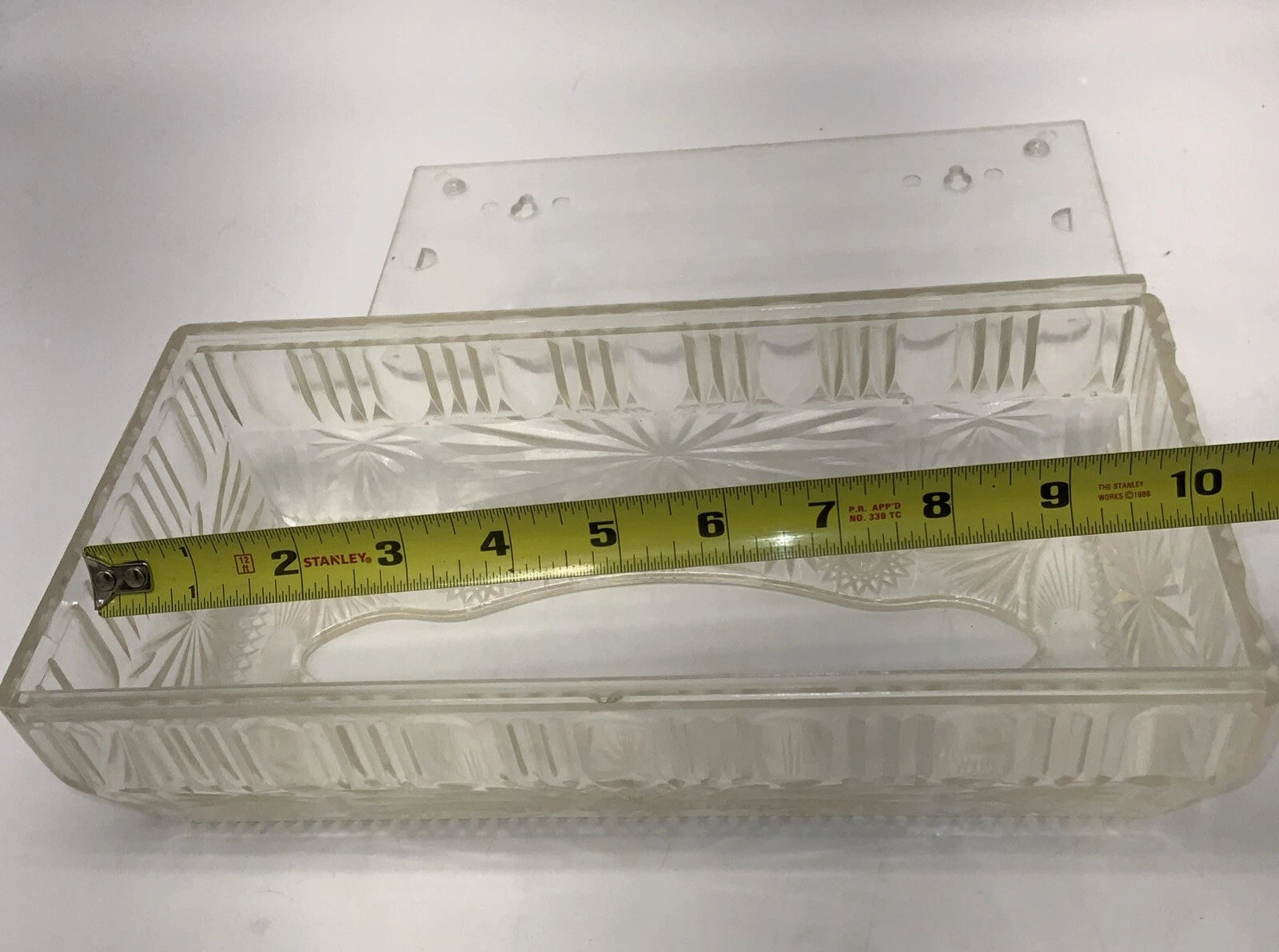 Vintage 1960s MCM Tissue Box Cover Holder Starburst Acrylic Clear Plastic | eBay