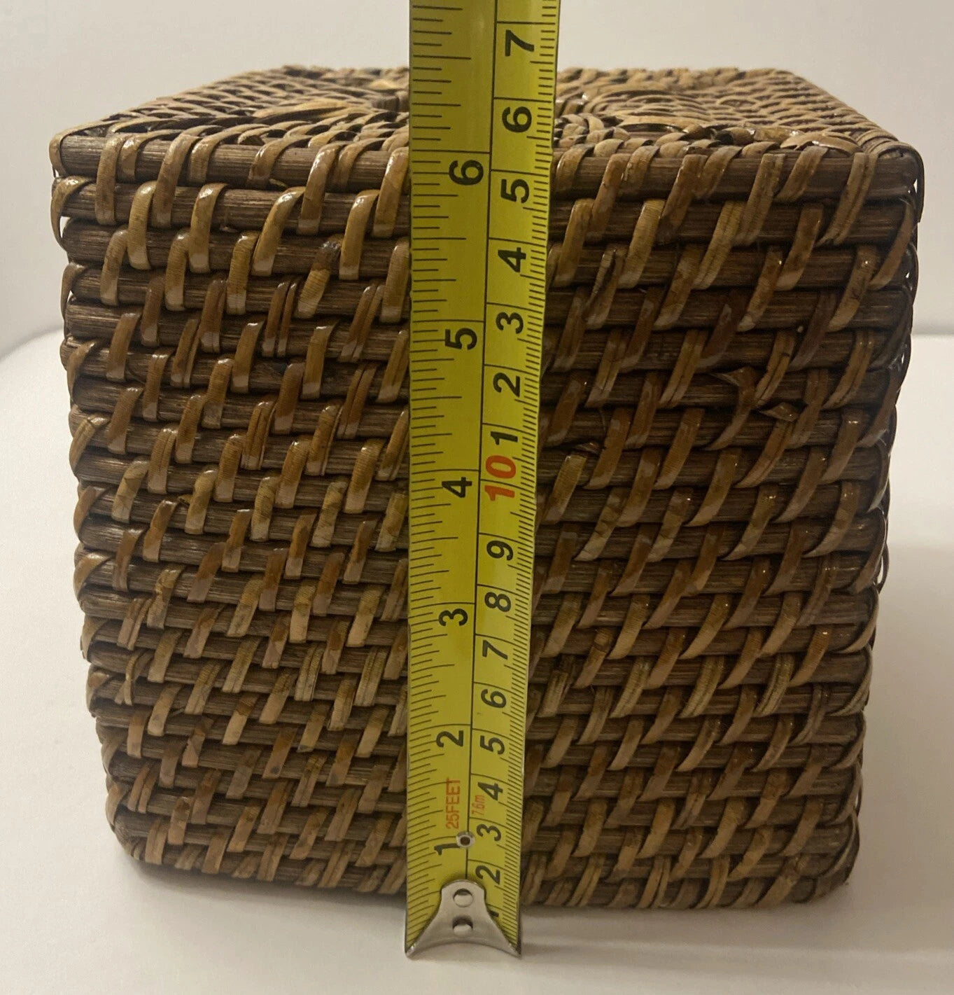 Square Rattan Tissue Box Holder Cover Brown Color | eBay