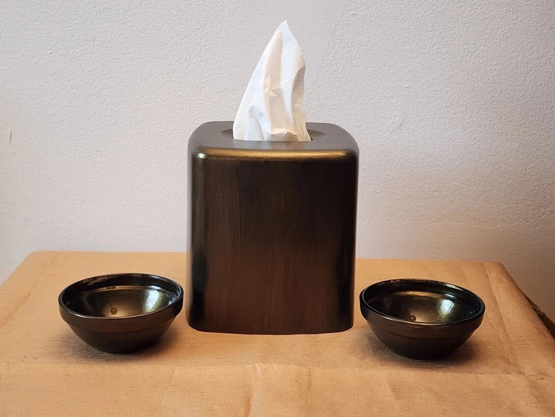 Tissue Holder Cover With Small Matching Candle Holder /Candy Dish Table Setting | eBay