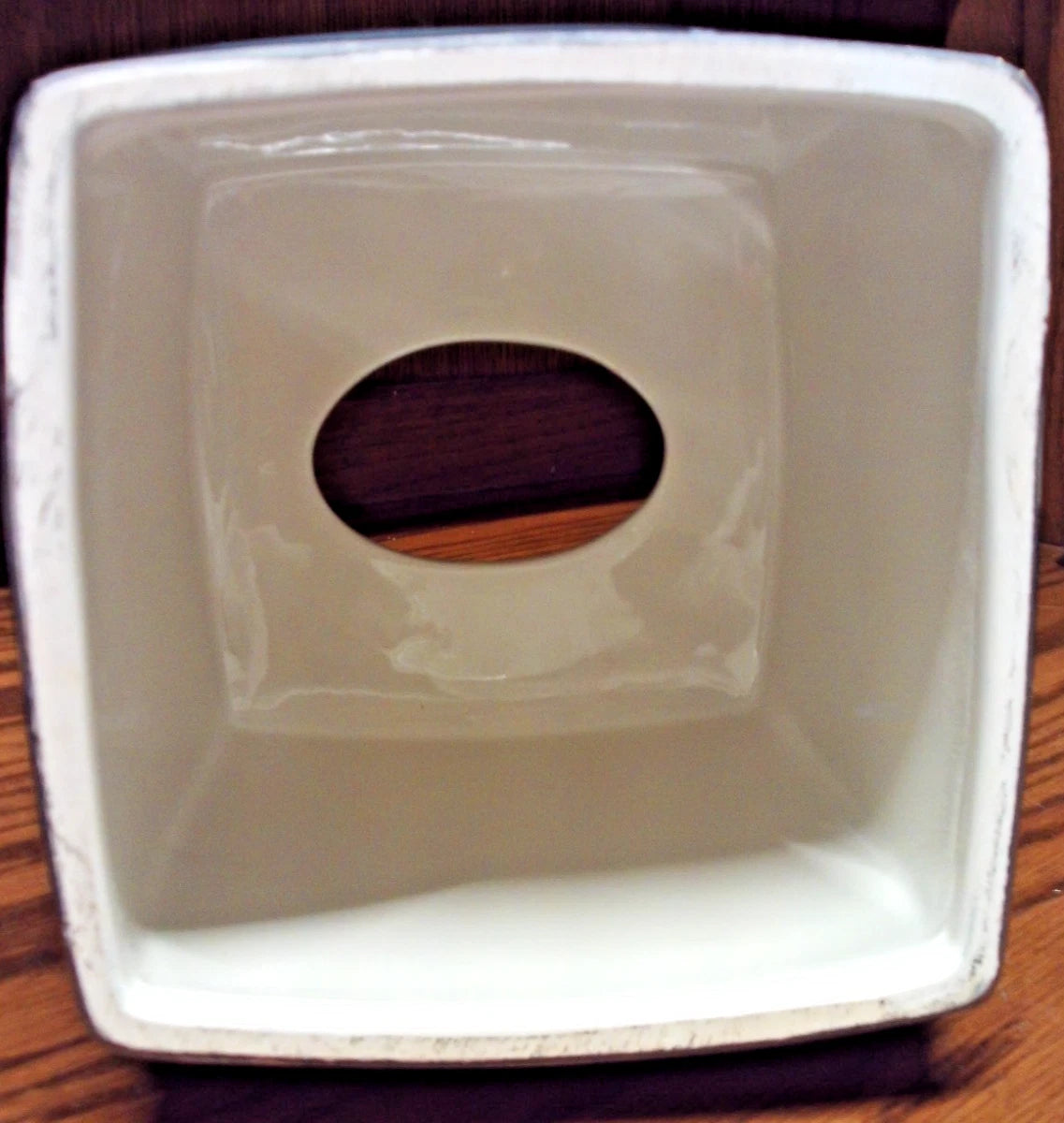 NICOLE MILLER Tissue Box Holder Cover Beach Blue-Silver Trim-Hand-Painted K31 | eBay