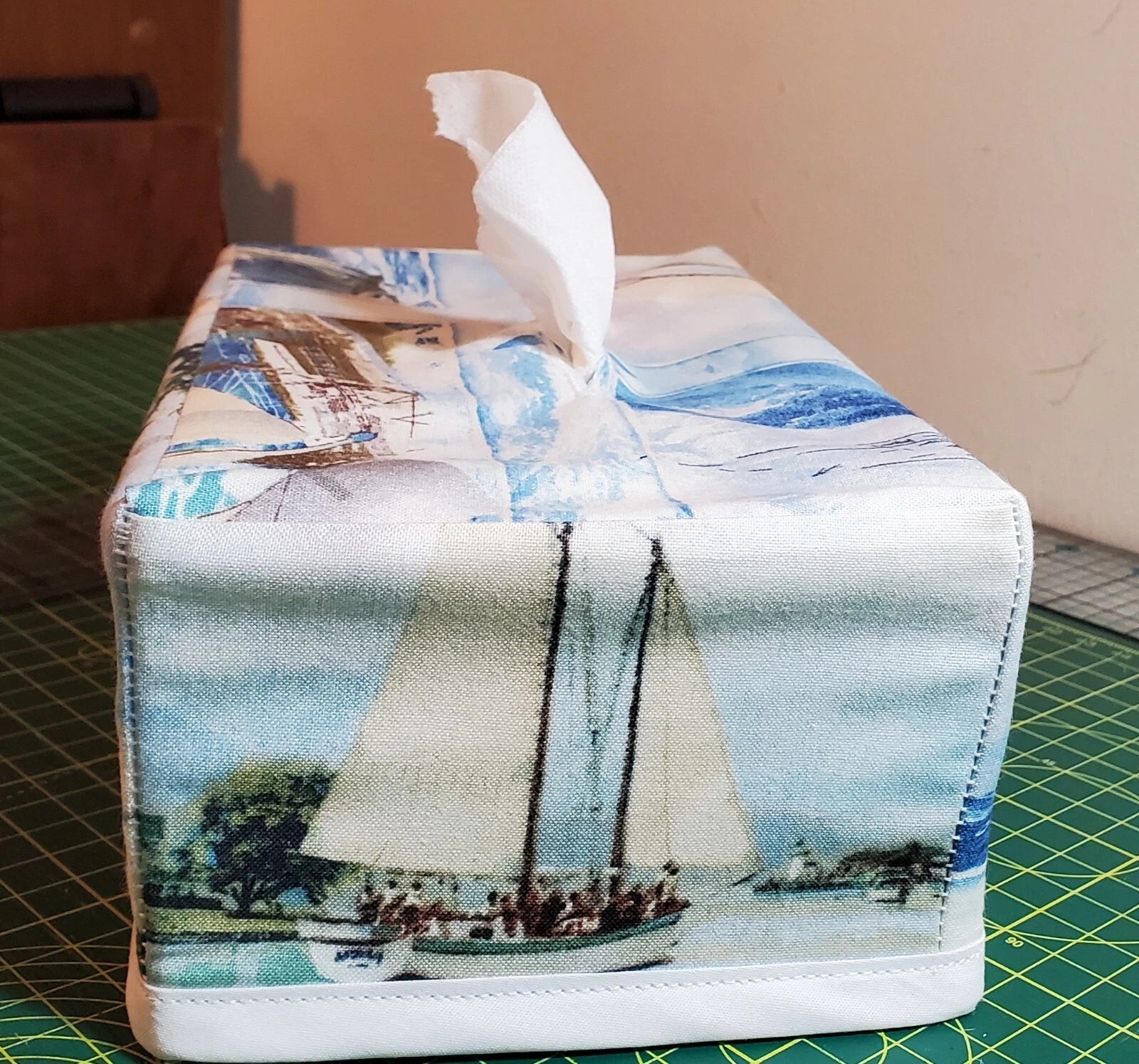 Lighthouse and Sailboat Tissue Box Cover Handmade | eBay