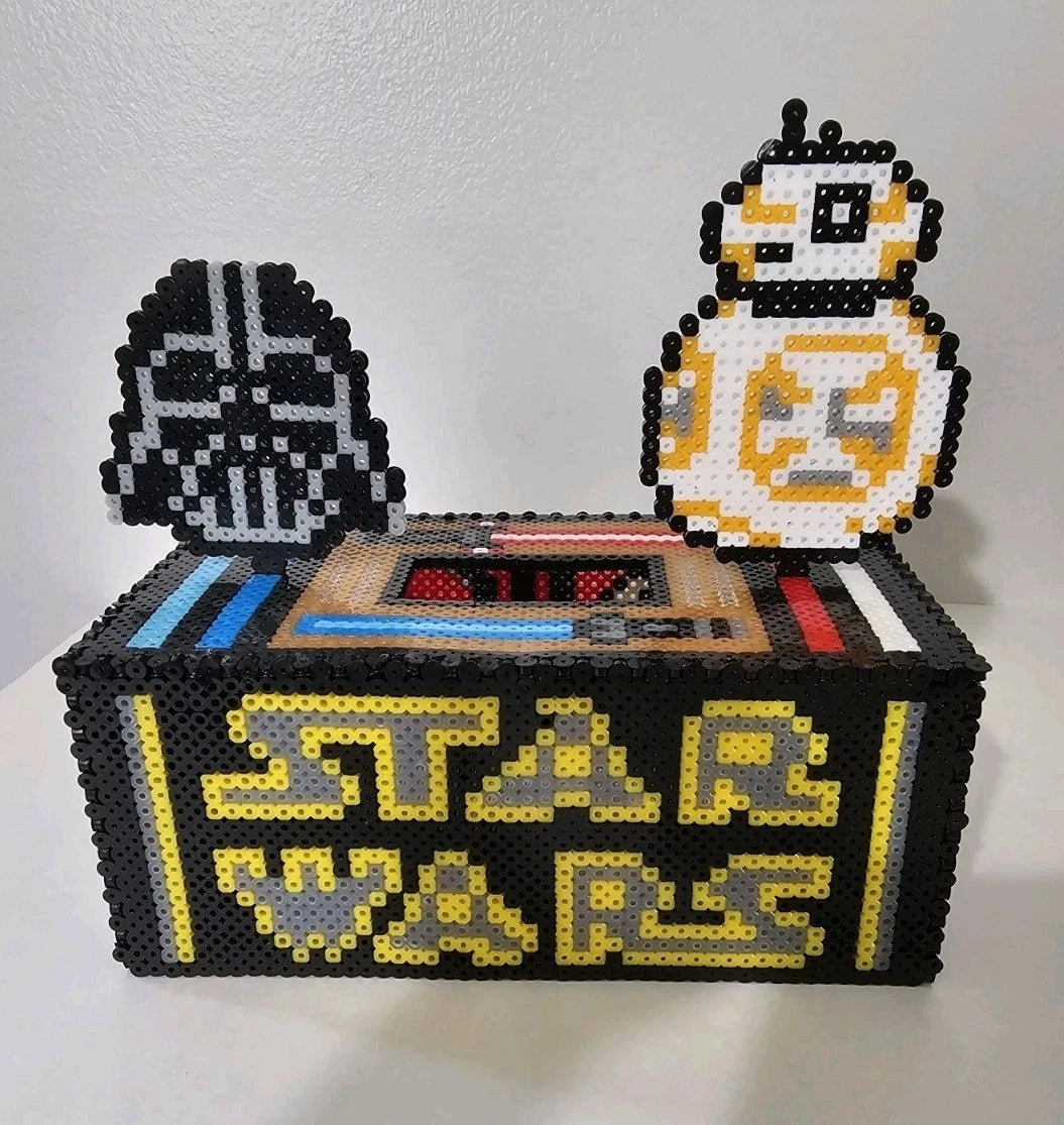 STAR WARS Tissue Box Cover - Perler Bead - RARE - R2D2, DARTH VADER, BB8, ETC | eBay