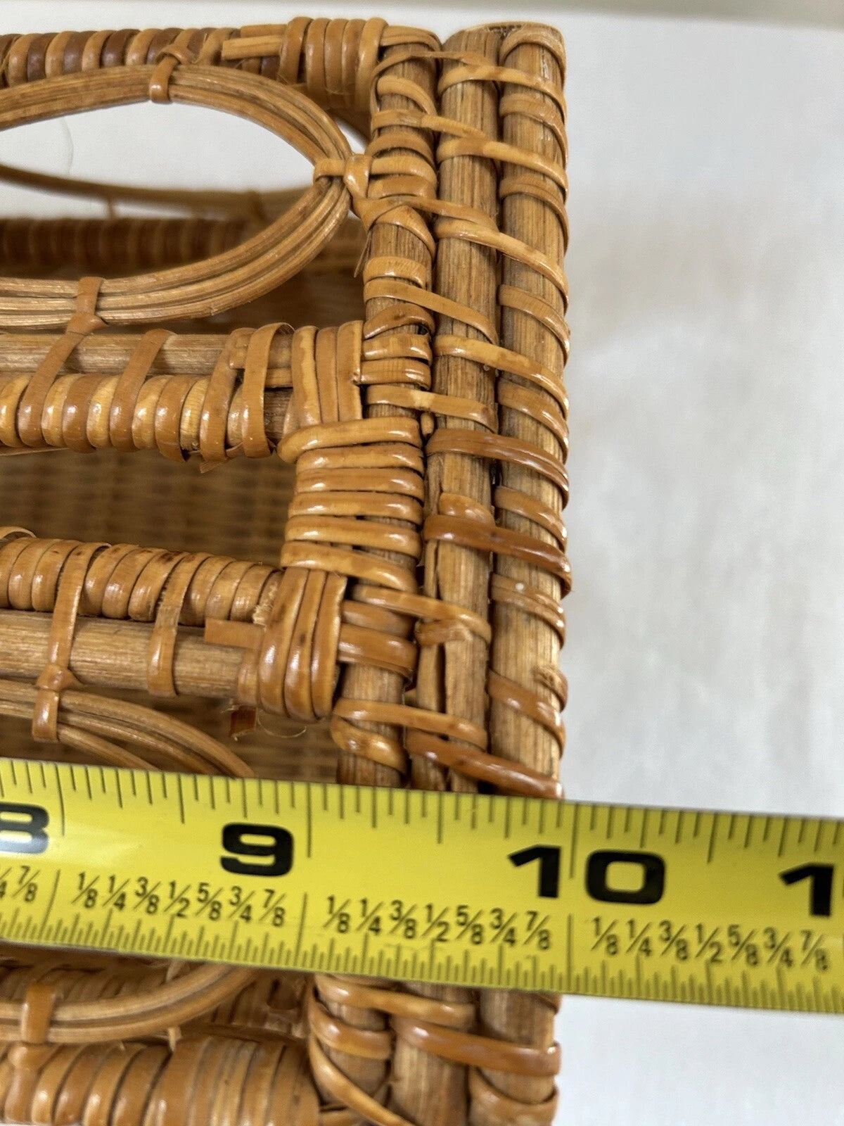 Vintage Rattan Wicker Tissue Box Cover Holder 1970s Boho Bathroom READ | eBay