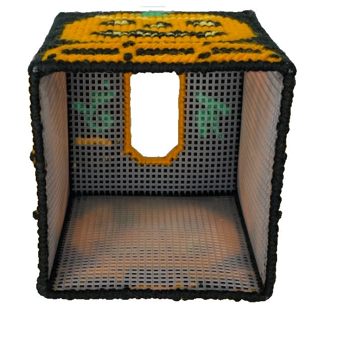 Pumpkin Jack O Lantern Halloween Plastic Canvas Tissue Box Holder | eBay