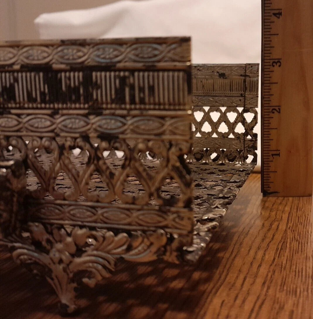 Lot Of 2 Vintage Gold Tone Hollywood Regency Metal Tissue Box Cover Holder | eBay