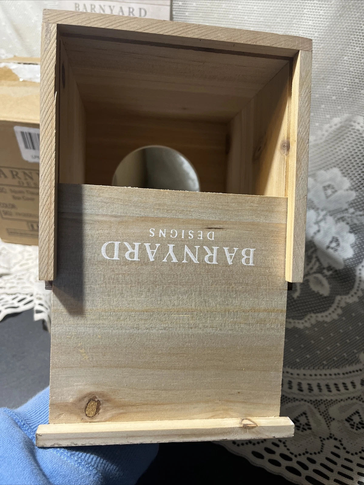 Rustic Metal and Distressed Wood Square Tissue Box Cover Barnyard Designs New | eBay