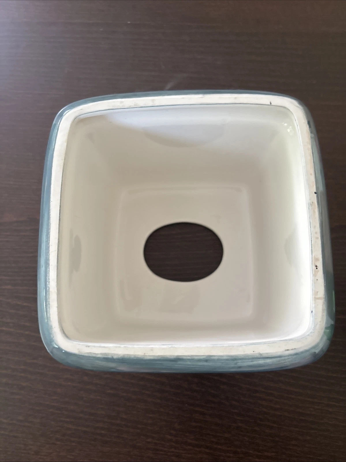 Hand-Painted Ceramic Tissue Box Cover – Blue & White Geometric Swirl Design | eBay