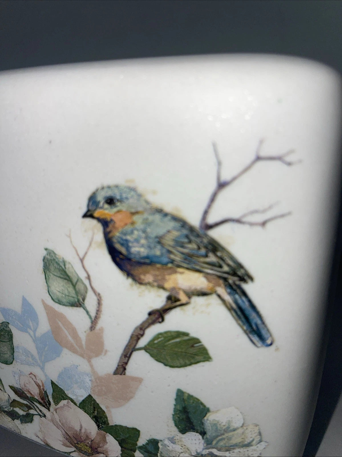 Avanti Love Tissue Box Cover Birds On Floral Branch 5.5” Square Heavyweight | eBay