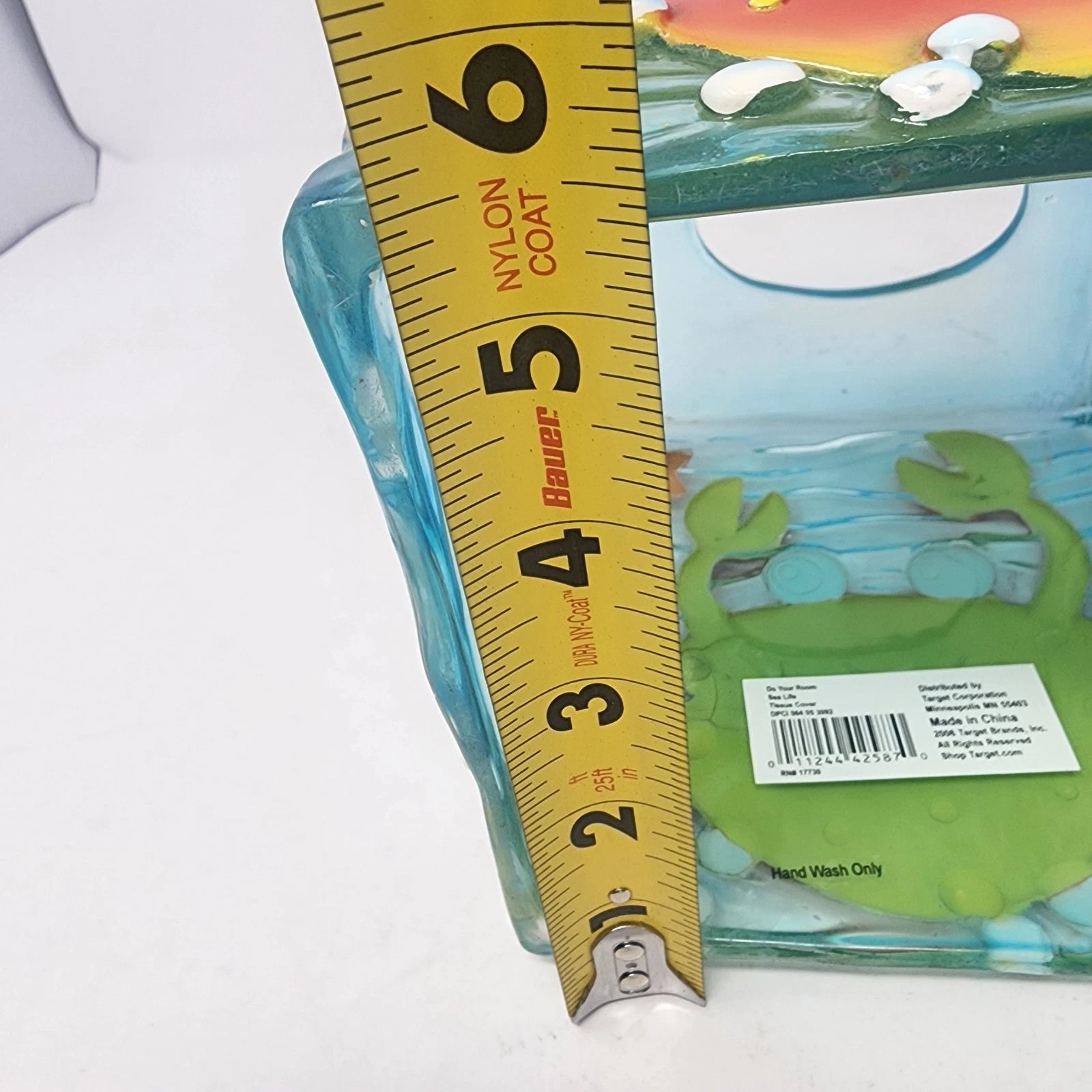 Target Do Your Room Sea Life Blue Acrylic Tissue Box Cover 3D Crab Starfish 6x5 | eBay