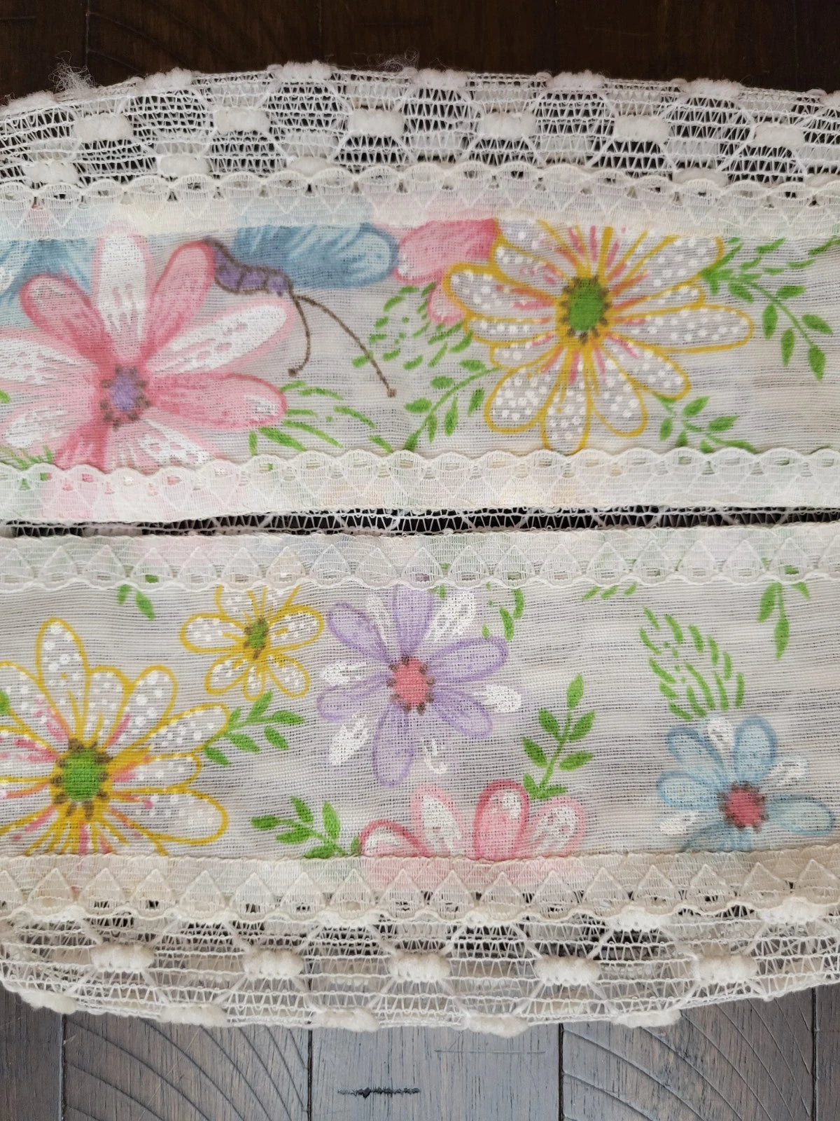 Vintage Cream Floral Crocheted Tissue Box Cover with Lace Trim | eBay