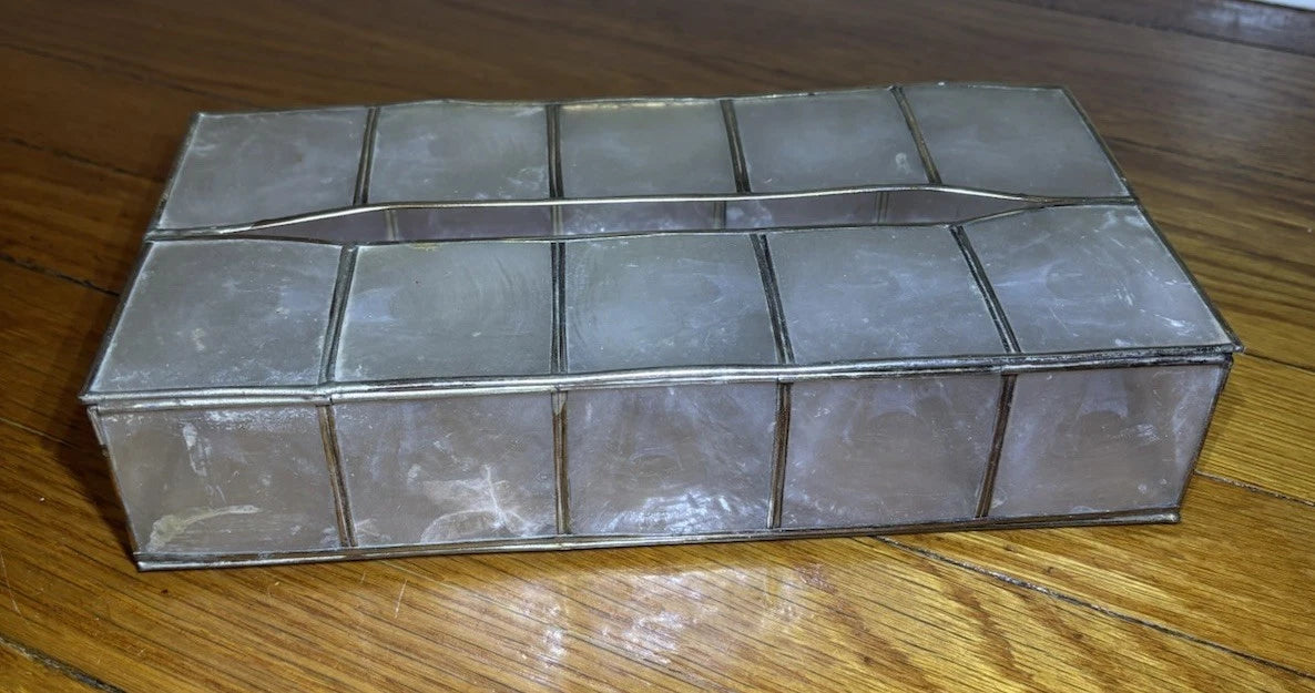 Vintage Capiz Shell Rectangular Tissue Kleenex Holder Gump's Made in Philippines | eBay