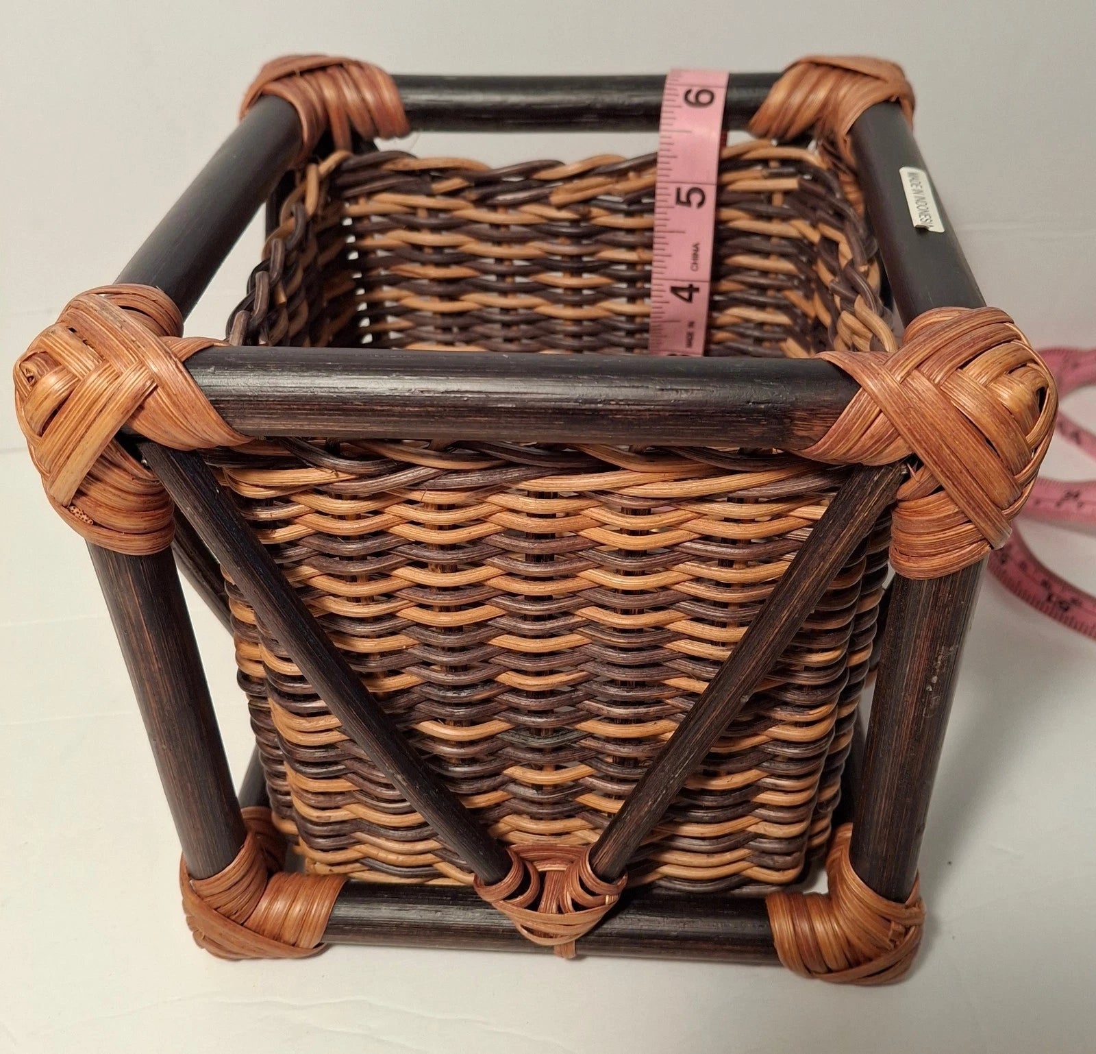 Rattan Wicker Square Tissue Box Cover Decorative Woven 6x7" Facial New | eBay