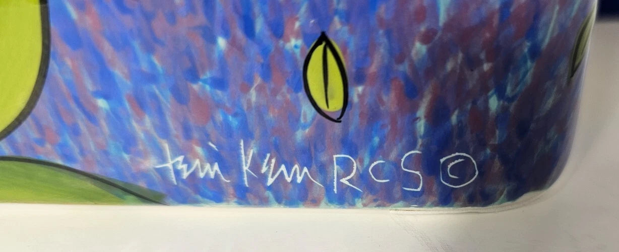 NIB VTG Terri Kern Designs Ceramic Tissue Cover Sunflower 2005 Bright Colors | eBay