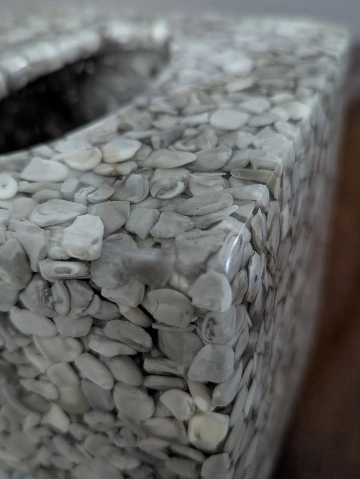 Gray Pebbles W/ Blue Accents, Acrylic Square Tissue Holder | eBay