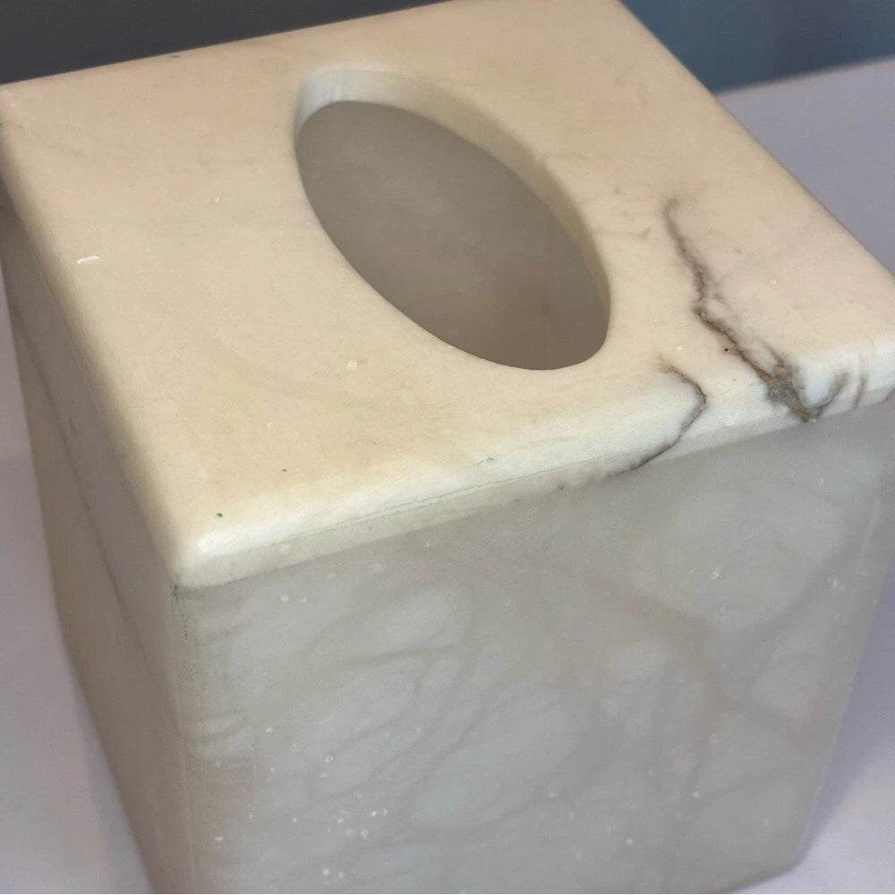 LABRAZEL Luxury Tissue Box/Tissue Cover Alisa Cream in Alabaster Made in Italy | eBay