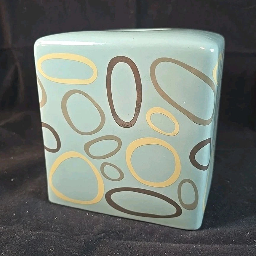 VINTAGE ANGELA ADAMS "Lulu Blue" CERAMIC TISSUE HOLDER, MCM, Excellent Condition | eBay