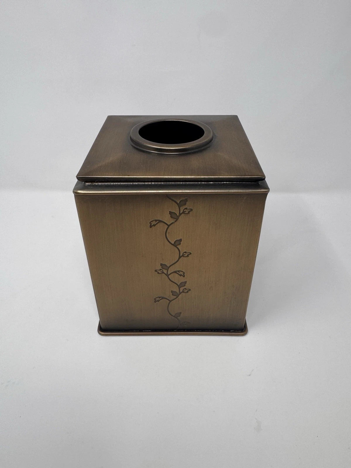 Thomas O’Brien Bronze Finish Tissue Box Cover Vintage Modern Embossed Vine | eBay