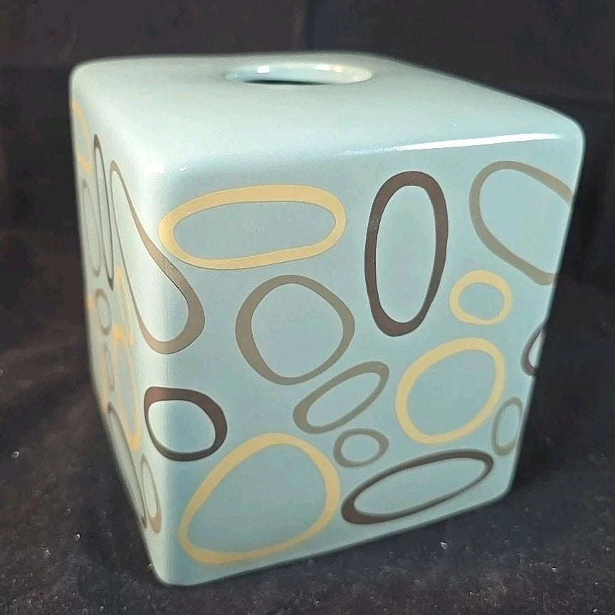 VINTAGE ANGELA ADAMS "Lulu Blue" CERAMIC TISSUE HOLDER, MCM, Excellent Condition | eBay